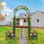 86 "Arche de jardin avec porte et paniers à fleurs pour vignes grimpantes, décoration de mariage