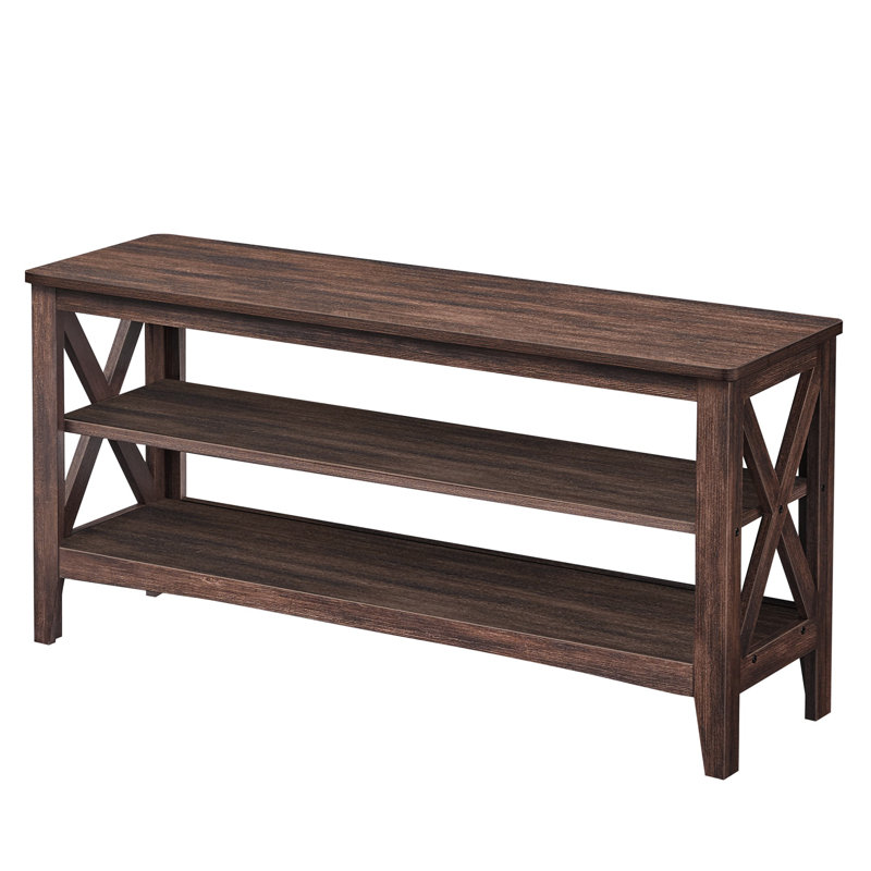 2-tier Shoe Rack, Maroon Brown, 18.9" H x 39.4" W x 11.8" D