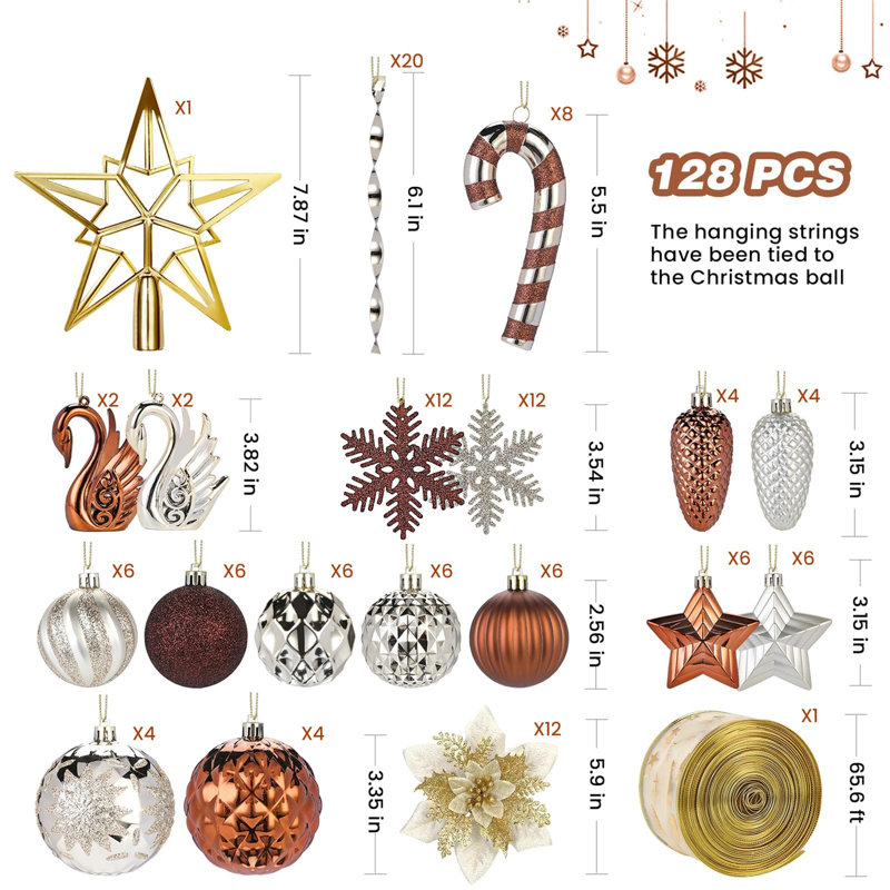 Shatterproof Holiday Shaped Ornament, Gold