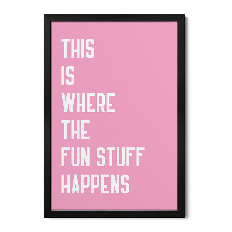 «Fun Zone Awaits» - reproduction d'art murale - affiche de galerie, H 32 po x l 24 po