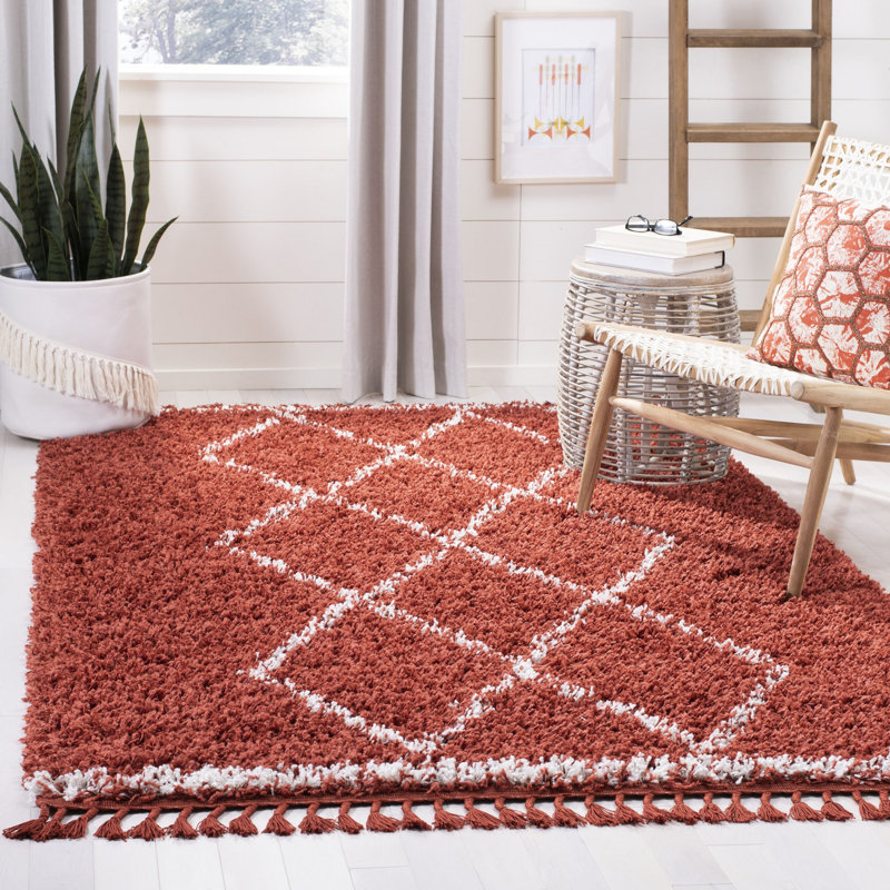 Tapis à poil long 400 po Caughfield, Rectangle 4 pi x 6 pi