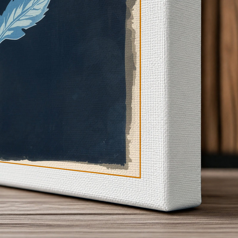 Pale Blue Botanical - Wrapped Canvas, 18x12 - 45.7 x 30.5 cm, White Border