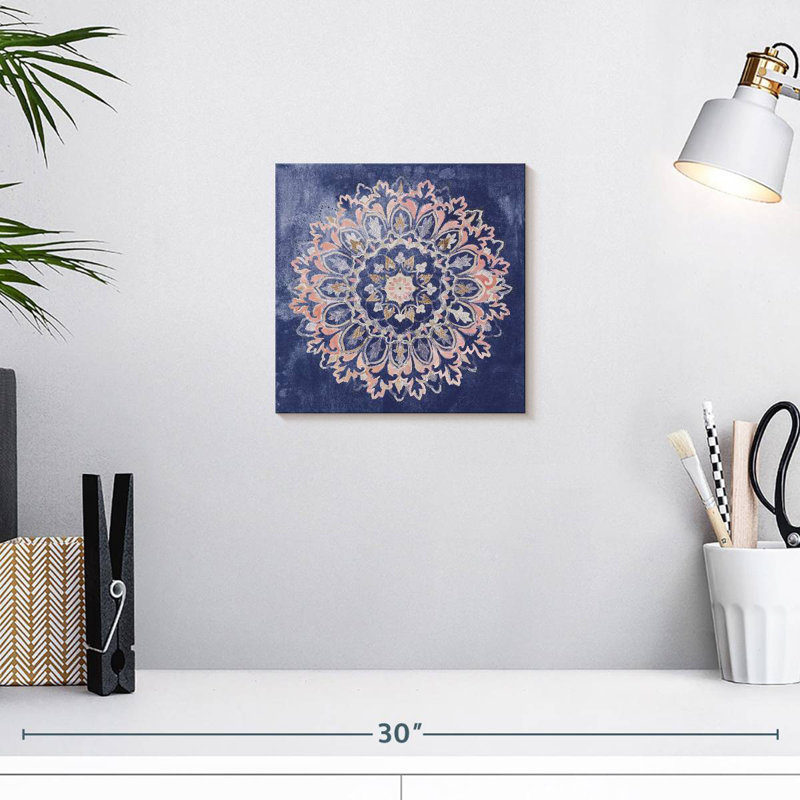 Kala Mandala Delight bleu marine, H 10 po x l 10 po