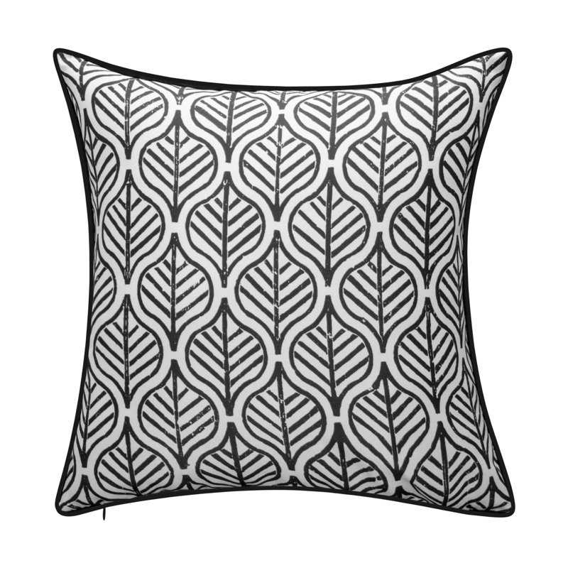 Geometric Outdoor Reversible Throw Pillow, Green
