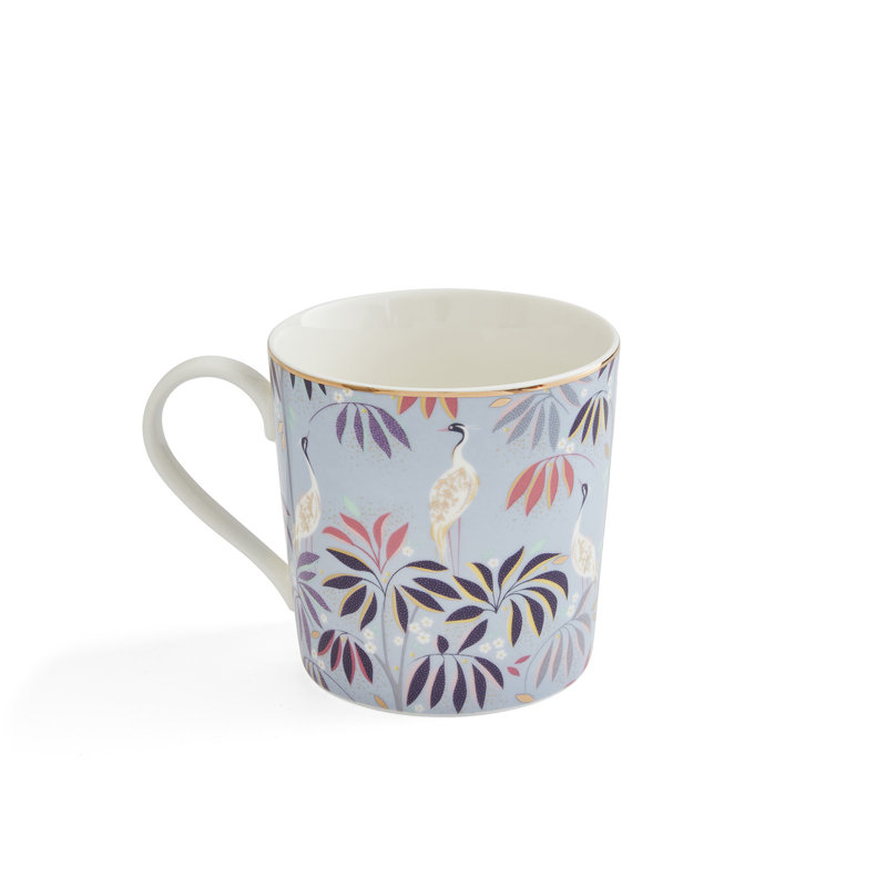Sara Miller, India - Crane Garden Sky Blue Mug