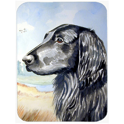 Planche à découper en verre trésors caroline Flat Coated Retriever