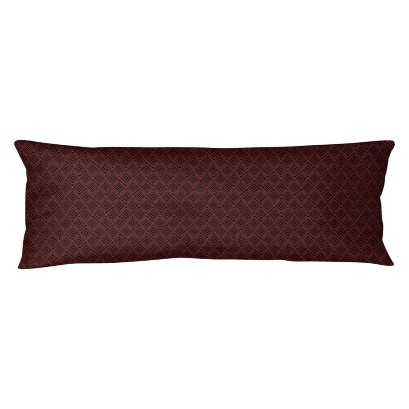 Housse de coussin ArtVerse, Bourre en polyester, Molleton moelleux, Noir / rouge