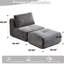 Chaise longue simple en mousse à mémoire de forme avec velours côtelé gris, pour animaux de compagnie, mobile, sans assemblage, durable en mousse de velours côtelé, gris, support dorsal-1146556023