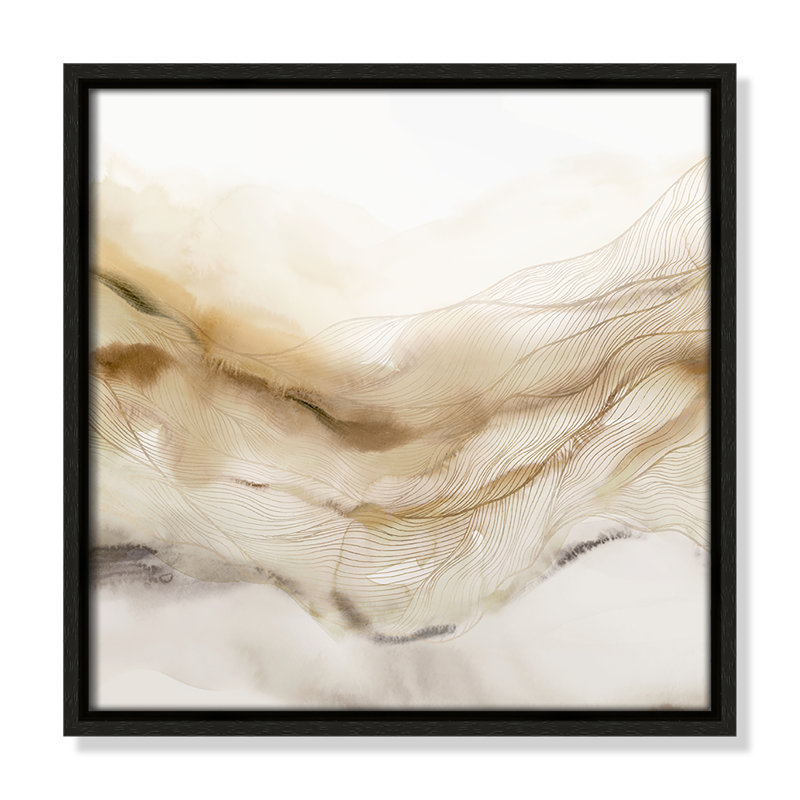 «Line Haze I» par Isabelle Z, H 13,5 po x l 13,5 po, Espresso