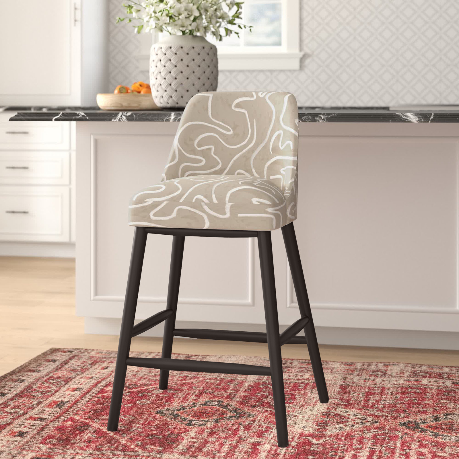 Gallie Bar & Counter Stool, Bar Stool (31” Seat Height), Espresso, Sunrise Camel