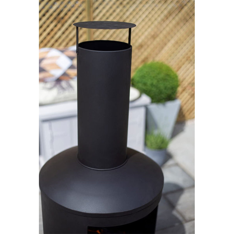 Audrik Column Steel Wood Burning Smokeless Chimnea