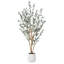 Faux olivier Adcock avec pot ovale blanc-725447100