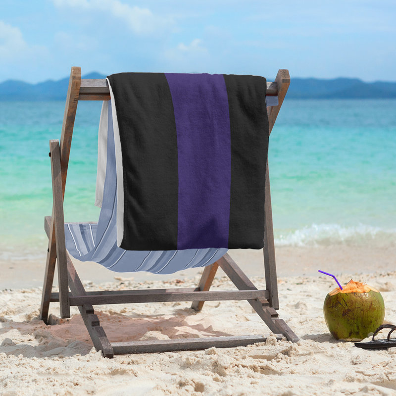 Beach Towel, Green/Navy Blue/Black