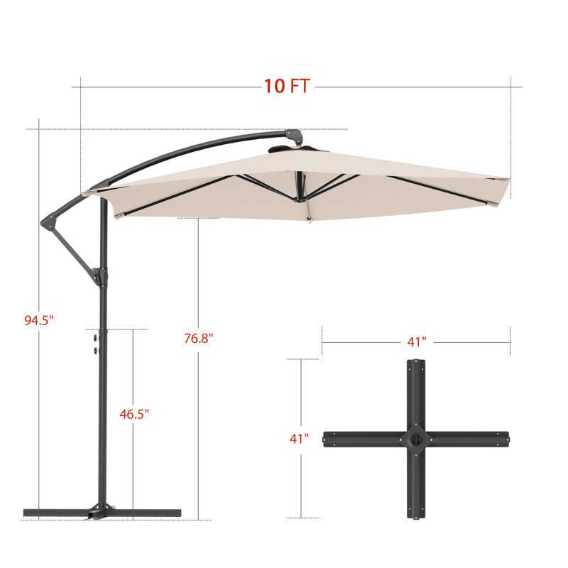 Ultimate Shade Solution - Parasol robuste pour toutes les activités de plein air, Beige