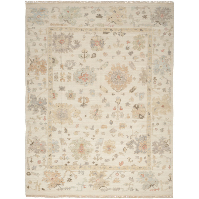 Tapis ivoire rétro 8 pi x 10 pi Nourison Teruyo, Rectangulaire 8 pi x 10 pi