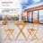 3-Piece Bistro Set with Folding Table and 2 Chairs, Orange-1876519300