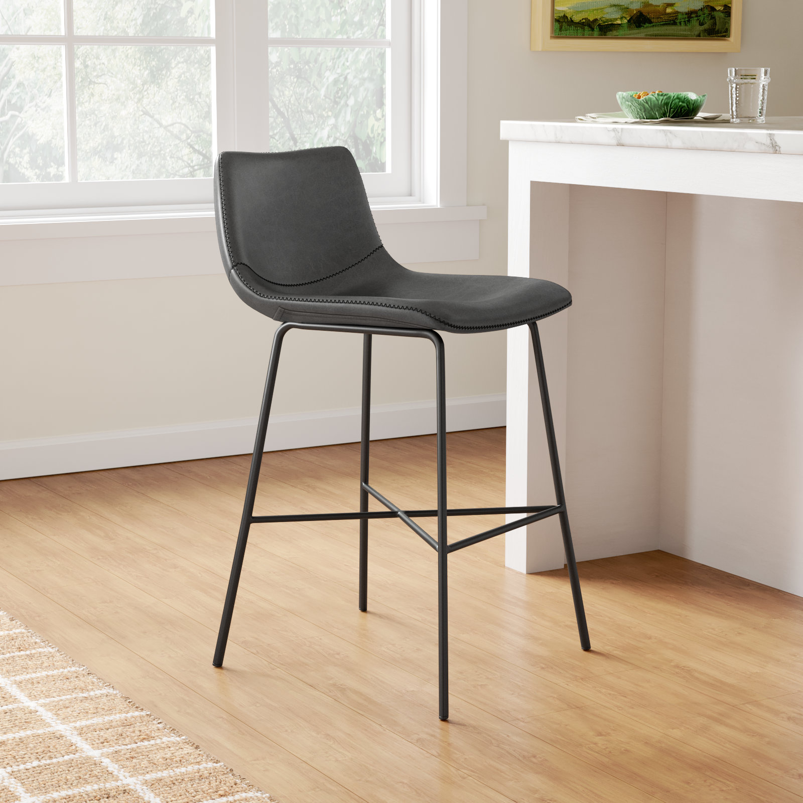 Brinley 24" Bar Stool, Gray
