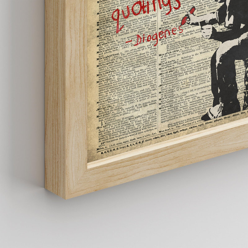 «Banksy One Original Thought» sur, Naturel, H 16 po x l 12 po