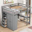 Lit mezzanine spacieux spacieux en gris avec garde-robe, bureau et options de rangement en bois massif-1480021685