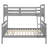 Stylish Twin Over Full Bunk Bed With Secure Ladder And Safety Guardrail Ideal For Bedroom-247801048