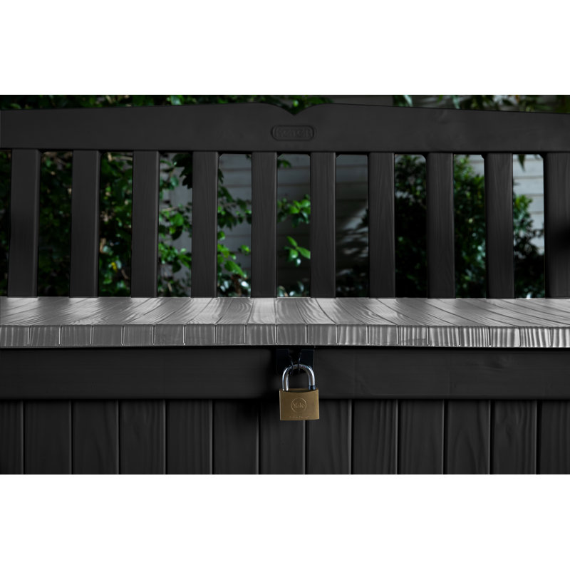 Graphite Resin Outdoor Storage Bench with 70 Gallon Capacity