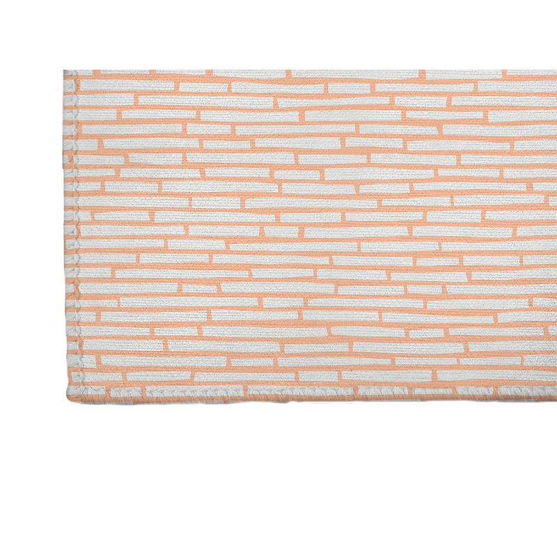 Tapis de jeu pour enfants, Rectangle 60 po x 84 po, Pêche / orange
