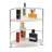 2 Tier Kitchen Spice Rack Vertical Shelf, Corner Storage Rack, Silver