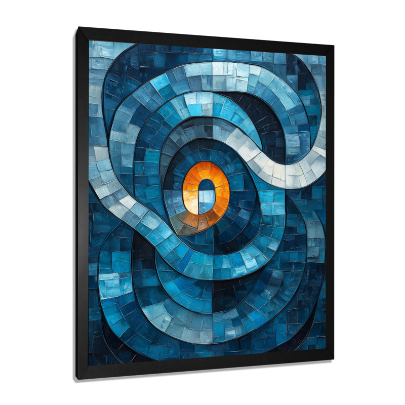 Obelin - Abstract Canvas Art Print, Black, 20" H x 12" W, Single Picture Framed Print