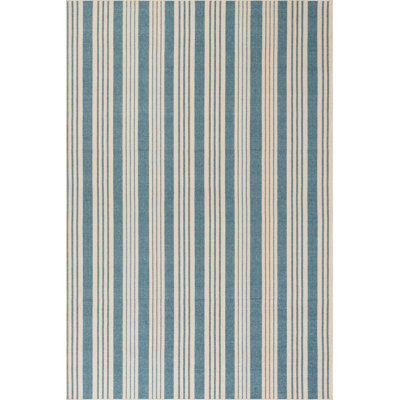 Talos Coastal Striped Machine Washable Rug