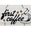 Enseigne murale en bois First Coffee Ensuite