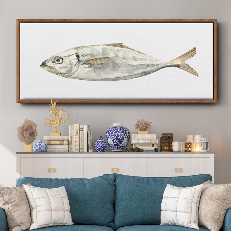 " Silver Fish I ", Walnut, 12" H x 30" W x 1.5" D