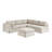 6 - Piece Upholstered Sectional With Skirt-654731962