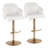 Dahlia Contemporary Adjustable Barstool In Metal With Metal Accent And Round Metal Footrest By Lumisource - Set Of 2-114850893-114850892