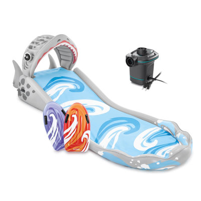 Glissade d'eau gonflable pour enfants et pompe électrique 120 V Intex Surf 'N Slide