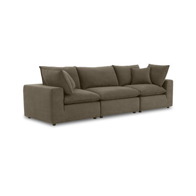 Hadleigh Malinda Chocolate Brown Velvet Modular Sofa