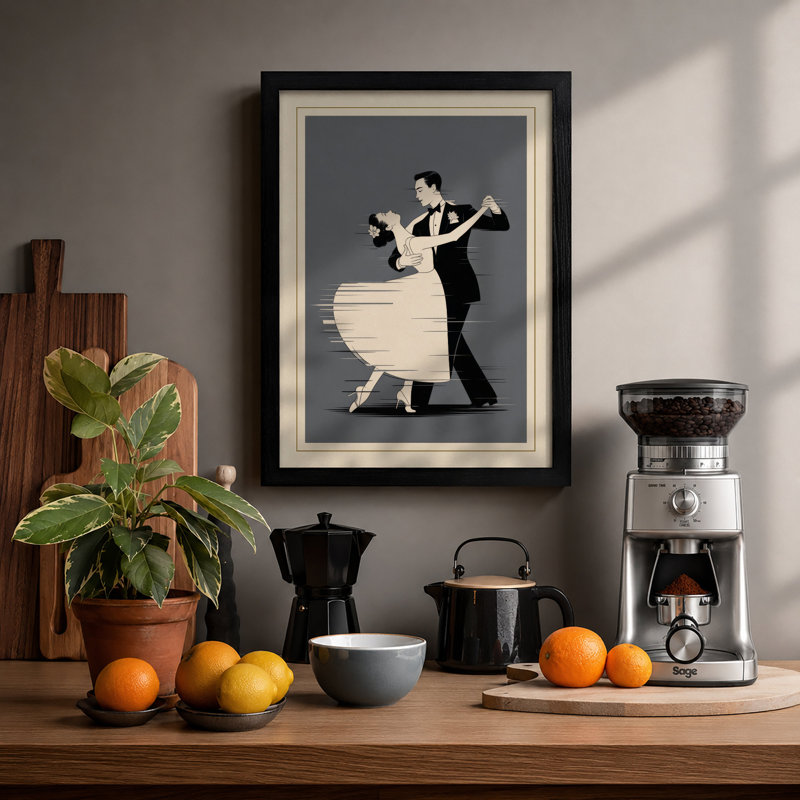 First Dance Art Deco - Print, A1 - 84.1 x 59.4 cm, Black