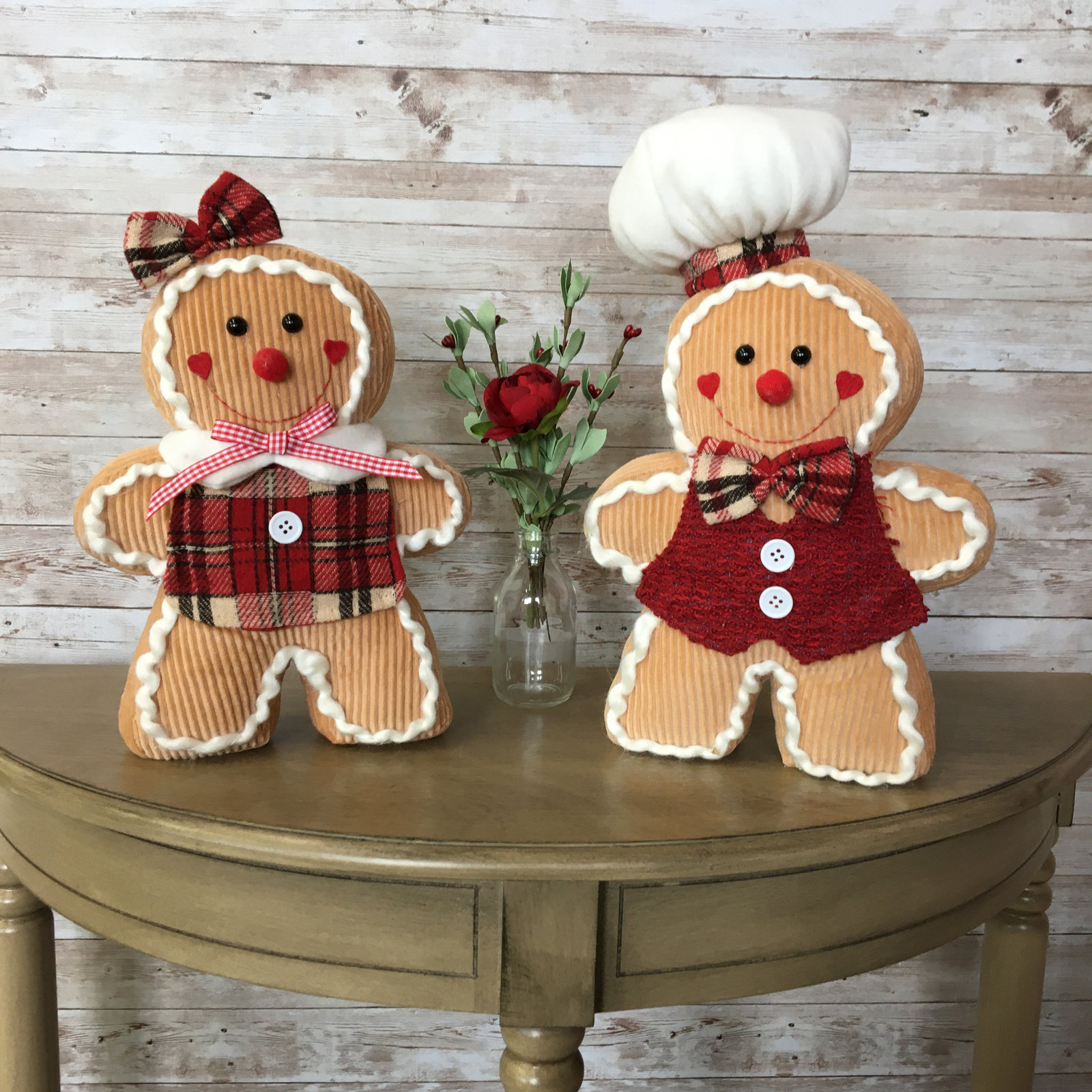 2-Piece Gingerbread Holiday Accent Set