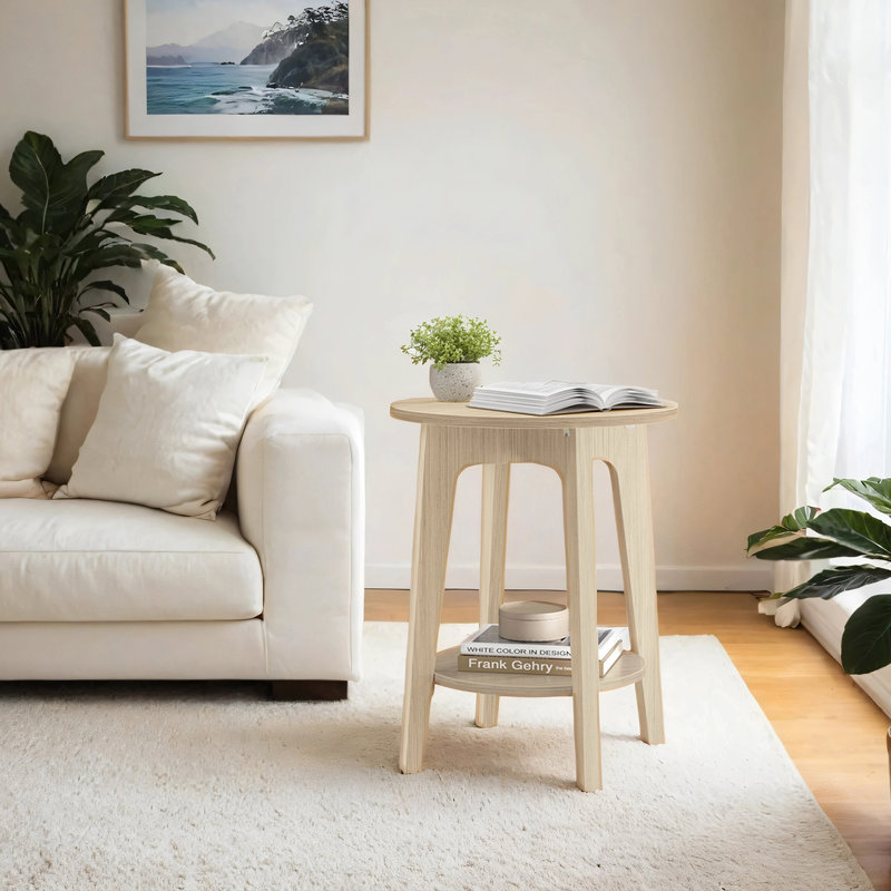Side Table, Natural Beige
