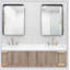 Miroir mural 24 po x 36 po, miroir rectangulaire noir, cadre en métal, miroir de coiffeuse, pour salle de bain, salon, chambre à coucher, décoration murale