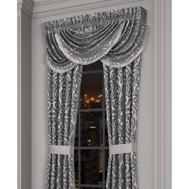 Bolero - Pewter Window Waterfall Valance