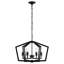 Luminaire suspendu industriel moderne à 6 lumières de 24 pouces Gracie Oaks, lanterne pour salle à manger