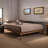 Brayden Platform Bed with Walnut Brown Finish in Mid-Century Modern Style-1248036080