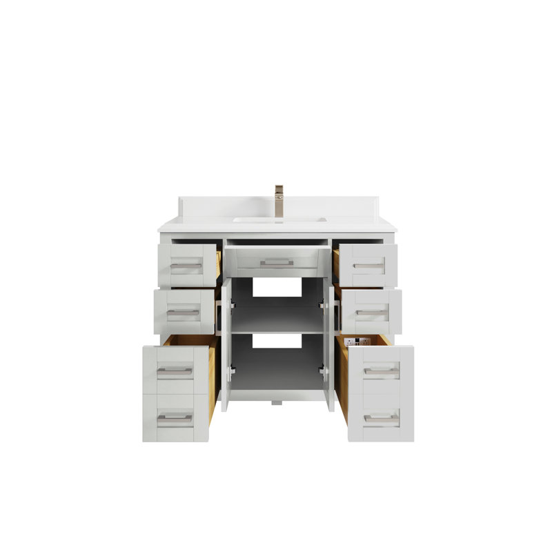 Ensemble de meuble-lavabo simple 42 po, Blanc