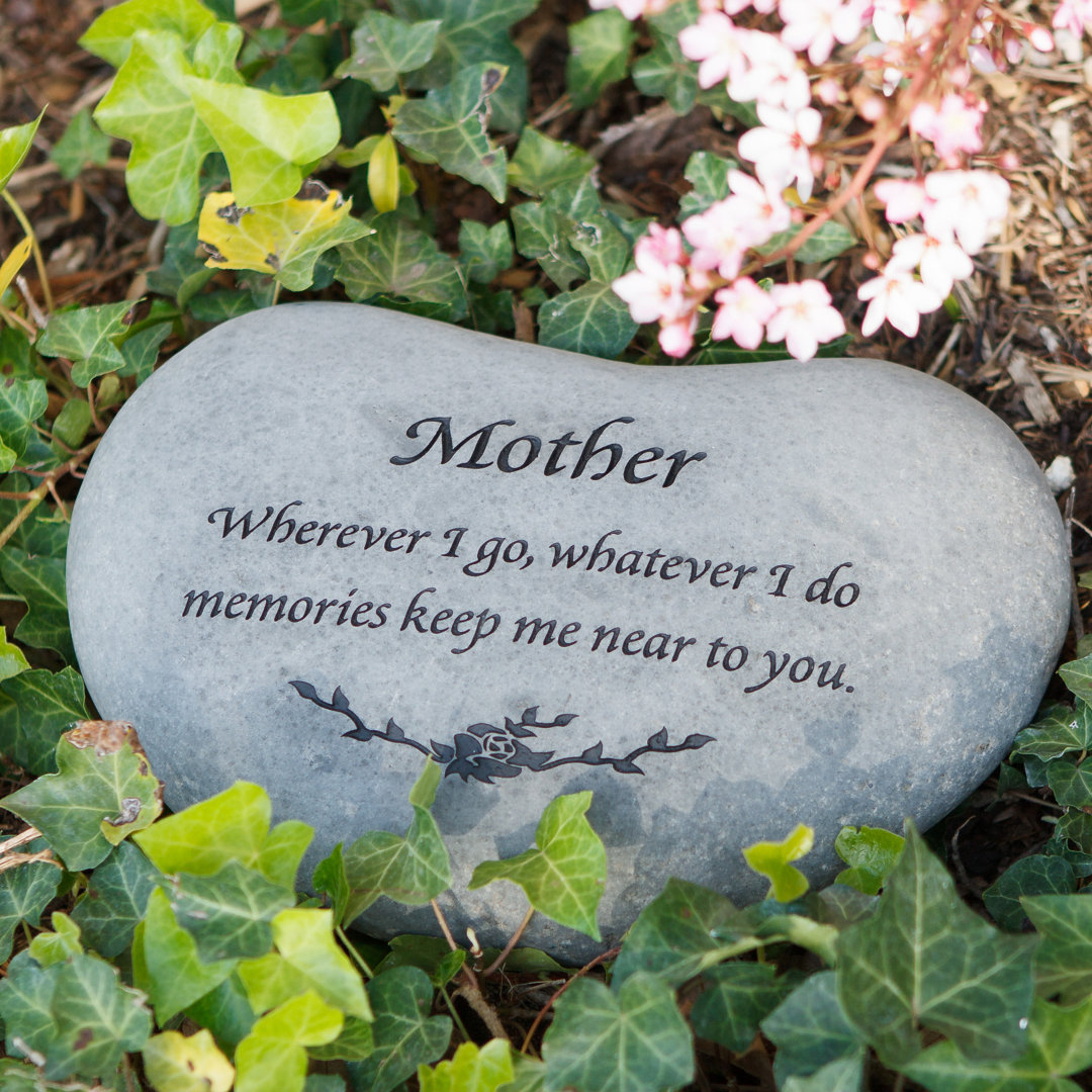 Carly Weather Resistant Stone Abstract Memorial Plaque/Stone Trinx