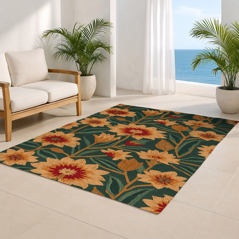 Tapis vert d'intérieur et d'extérieur Botanical, Rectangulaire 2 pi x 3 pi