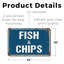 Plaque en plastique 10 po x 14 po Fish and Chips Street-119525759