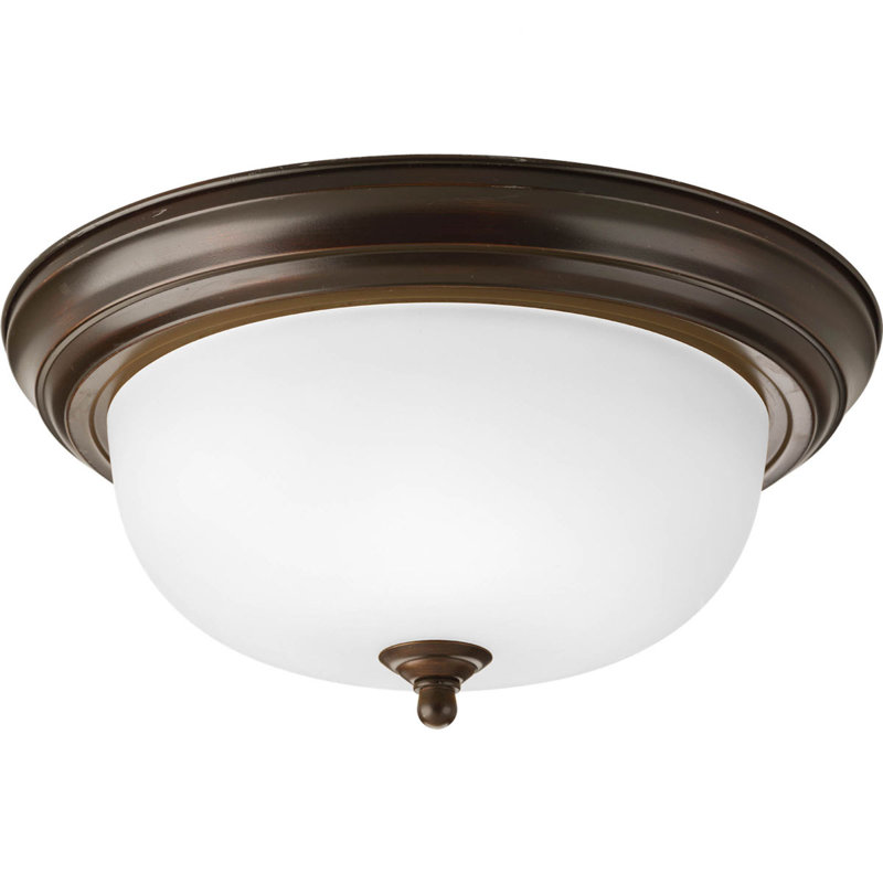 Plafonnier encastré simple bol 13,25 po Rexroad, Bronze antique