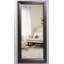 Miroir mural biseauté en cuir-86470737