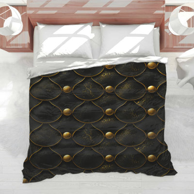 Black Gold Texture Comforter