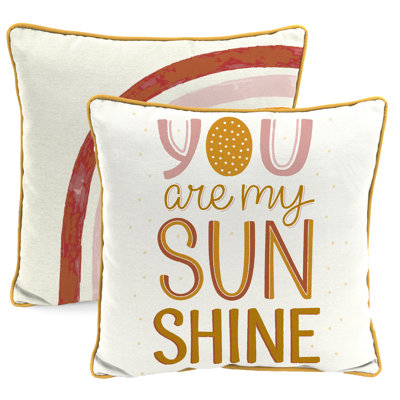 16" x 16" Outdoor Throw Pillow with Welt